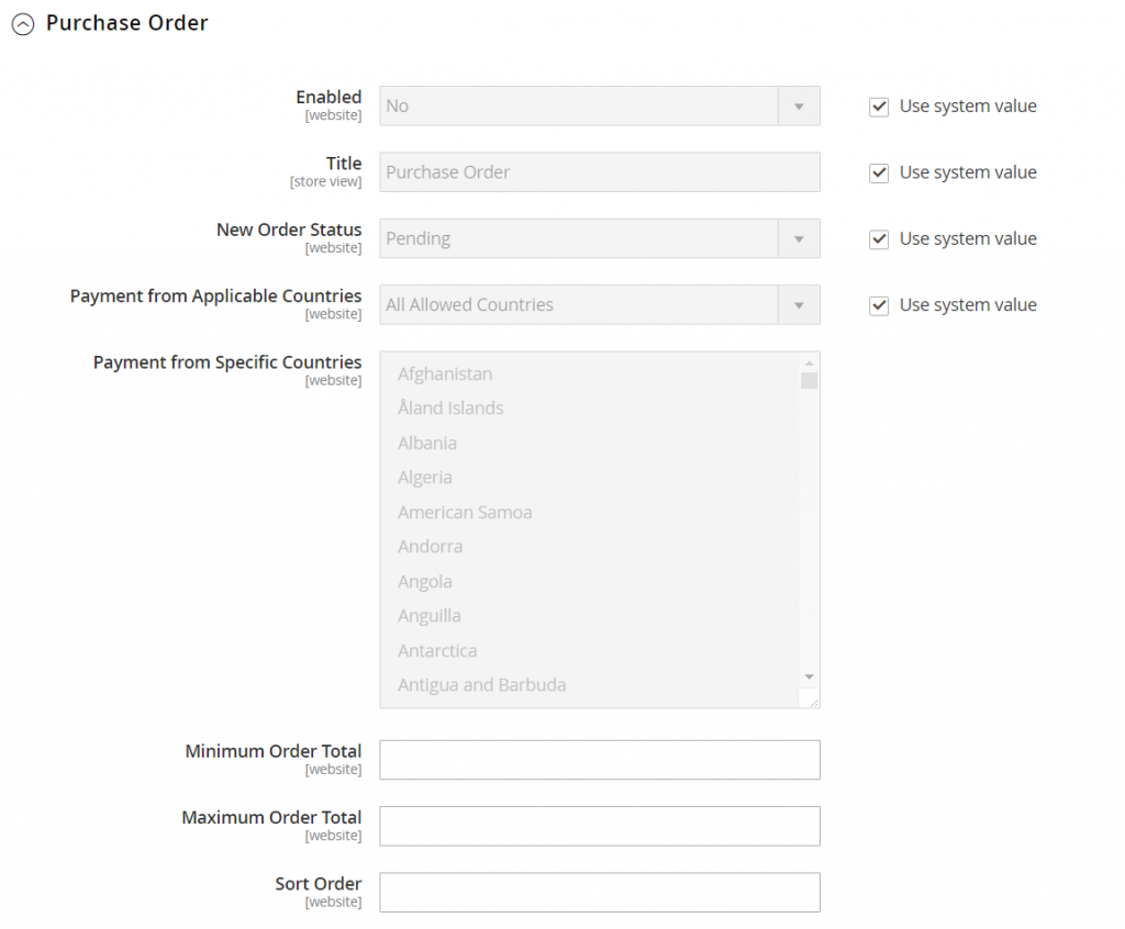 Purchase Order function in Magento 2.