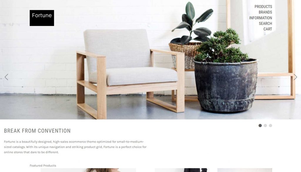 Fortune Minimal, one of the best bigcommerce themes